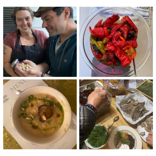 A collage of four photos