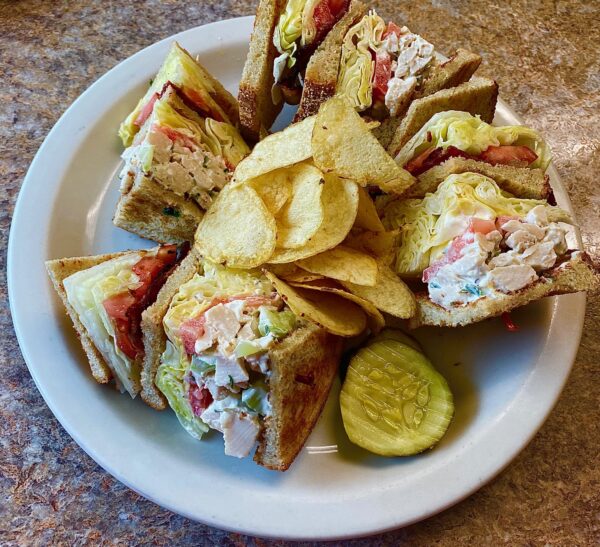Chicken salad club at Sunnyside Cafe
