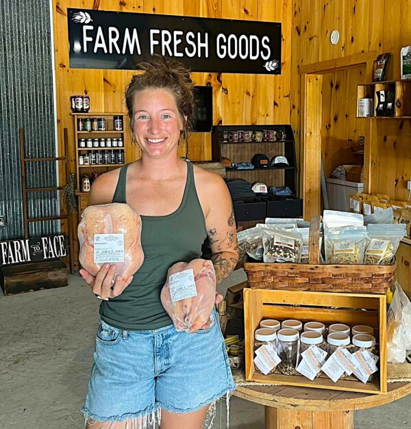 Abby Sickler, at Hidden Creek's on-farm store