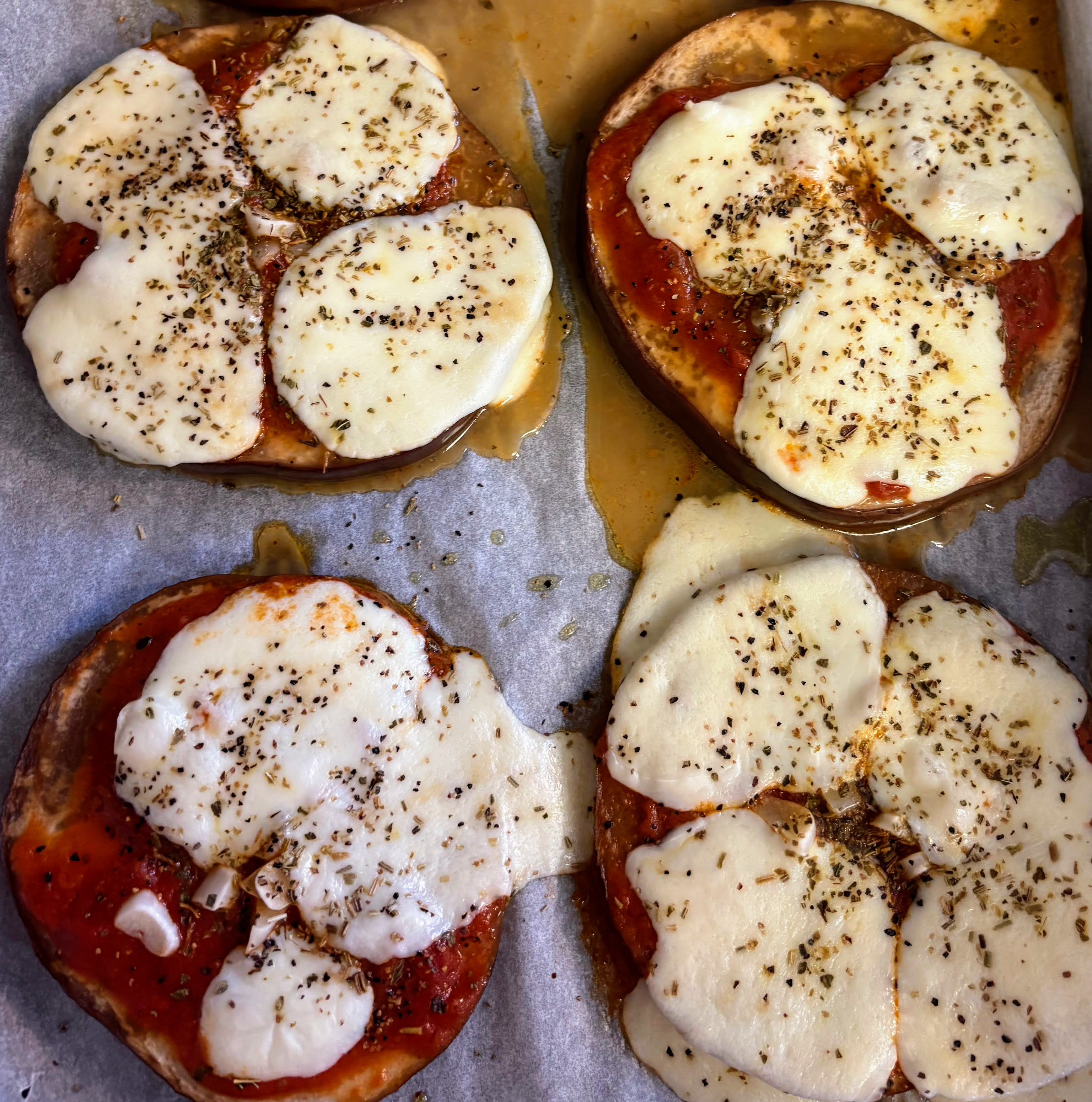 Eggplant pizza, from farmer Dave Watts