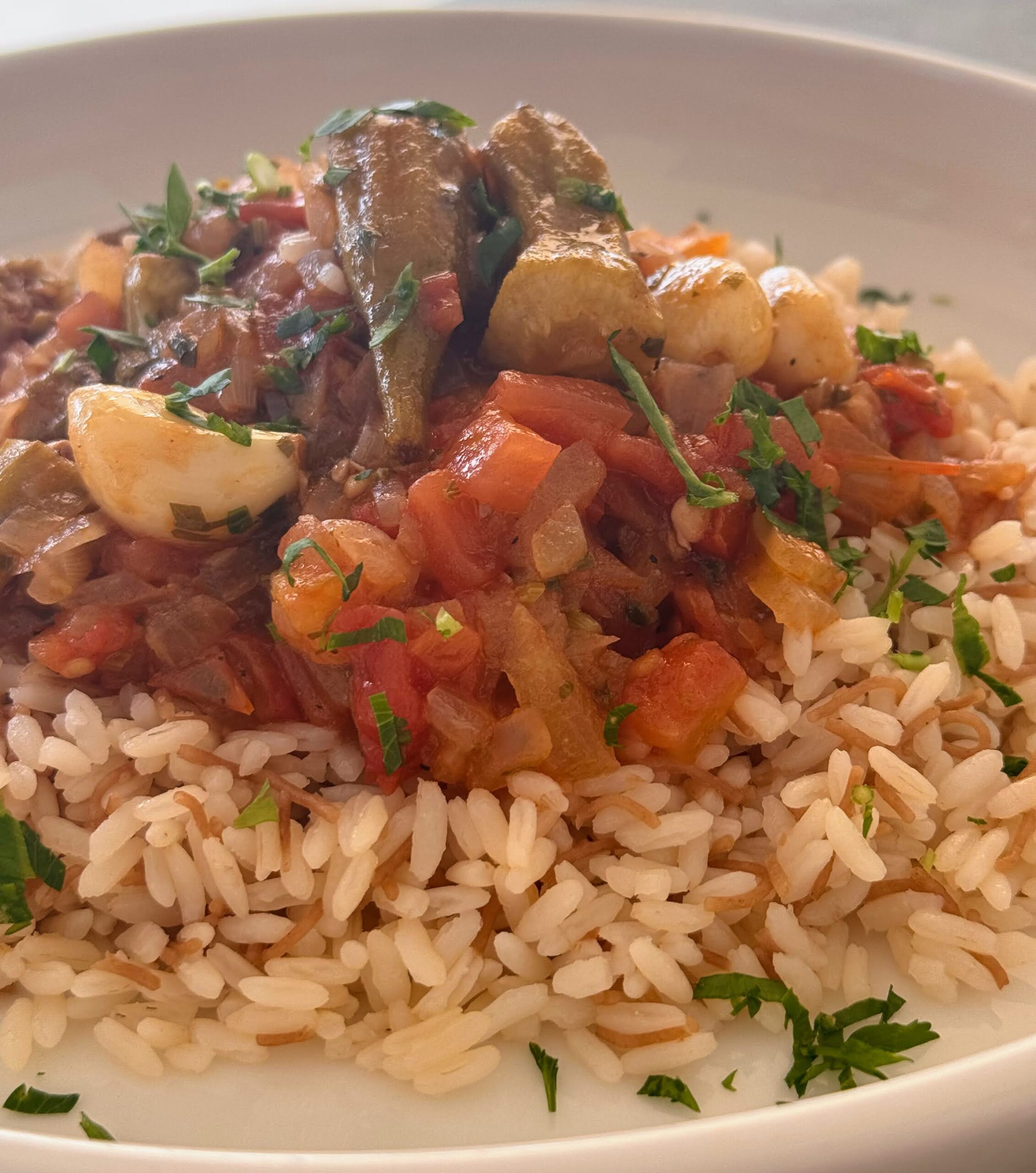 Okra stew, from chef Elias Bitar